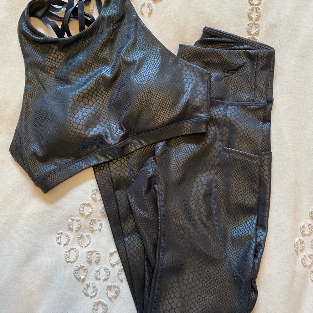 Flag Nor Fail Black Snake Print Leggings